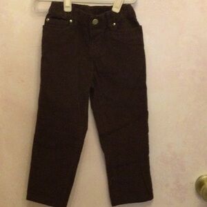Kids Brown Classic Straight-Leg Bottoms
